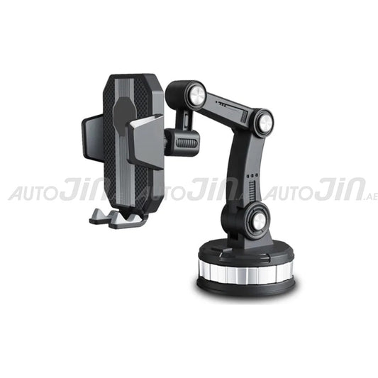 Car Phone Holder, Car Mount Long Arm Mobile Holder For Dashboard & Windshield - Compatible With All Smartphones